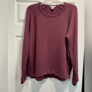 Athleta Burgundy Coaster Luxe Long Sleeve Sweatshirt Large